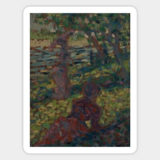 Woman in a Park by Georges-Pierre Seurat Magnet